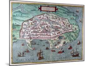 Map of Alexandria, Egypt, 17th Century-null-Mounted Giclee Print