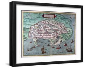 Map of Alexandria, Egypt, 17th Century-null-Framed Giclee Print