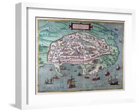 Map of Alexandria, Egypt, 17th Century-null-Framed Giclee Print