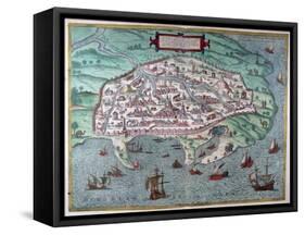 Map of Alexandria, Egypt, 17th Century-null-Framed Stretched Canvas