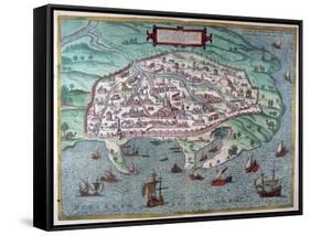 Map of Alexandria, Egypt, 17th Century-null-Framed Stretched Canvas