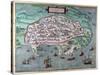 Map of Alexandria, Egypt, 17th Century-null-Stretched Canvas