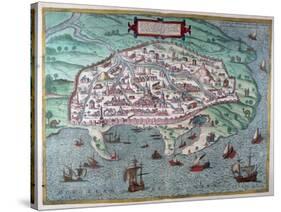 Map of Alexandria, Egypt, 17th Century-null-Stretched Canvas