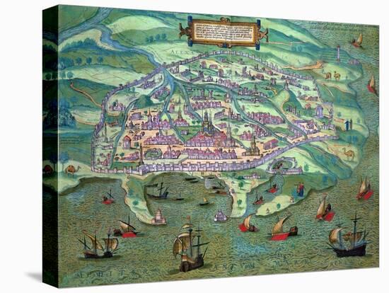 Map of Alexandria, Egypt, c1572-Joris Hoefnagel-Stretched Canvas