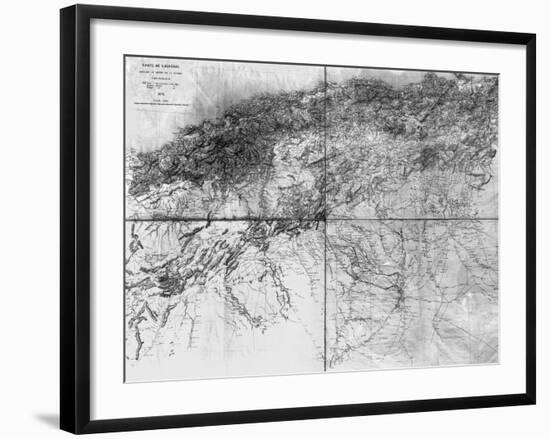 Map of Algeria, 1876-null-Framed Giclee Print