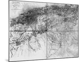 Map of Algeria, 1876-null-Mounted Giclee Print