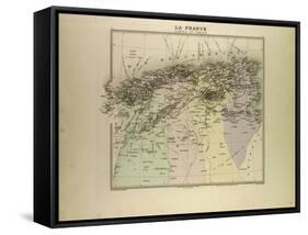 Map of Algeria and Tunisia 1896-null-Framed Stretched Canvas