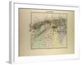 Map of Algeria and Tunisia 1896-null-Framed Giclee Print