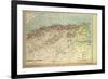 Map of Algeria and Tunisia-null-Framed Giclee Print