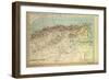 Map of Algeria and Tunisia-null-Framed Giclee Print