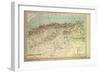 Map of Algeria and Tunisia-null-Framed Giclee Print