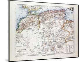 Map of Algeria Morocco and Tunisia 1899-null-Mounted Giclee Print