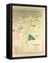 Map of Algeria-null-Framed Stretched Canvas