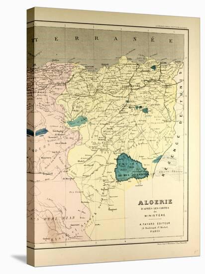 Map of Algeria-null-Stretched Canvas