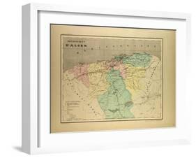 Map of Algeria-null-Framed Giclee Print