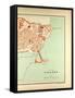 Map of Algiers Algeria-null-Framed Stretched Canvas