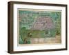 Map of Algiers, from Civitates Orbis Terrarum by Georg Braun-Joris Hoefnagel-Framed Giclee Print