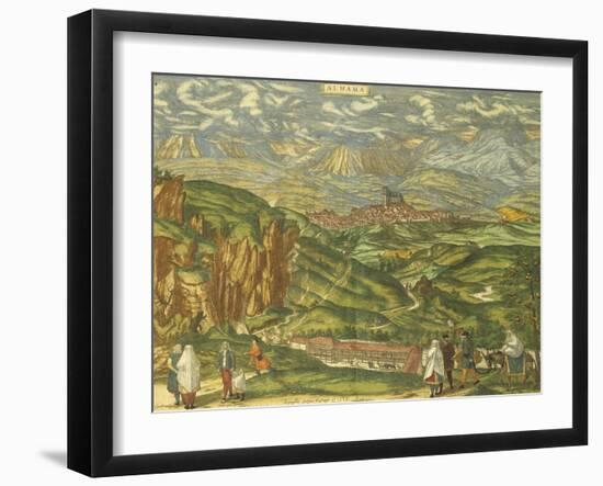 Map of Alhama De Granada from Civitates Orbis Terrarum-null-Framed Giclee Print