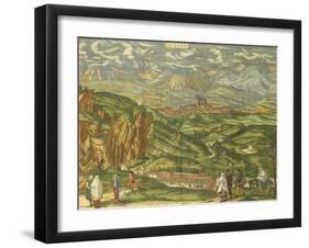 Map of Alhama De Granada from Civitates Orbis Terrarum-null-Framed Giclee Print