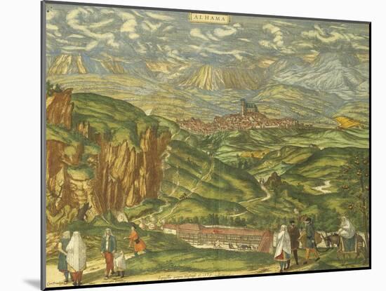 Map of Alhama De Granada from Civitates Orbis Terrarum-null-Mounted Giclee Print