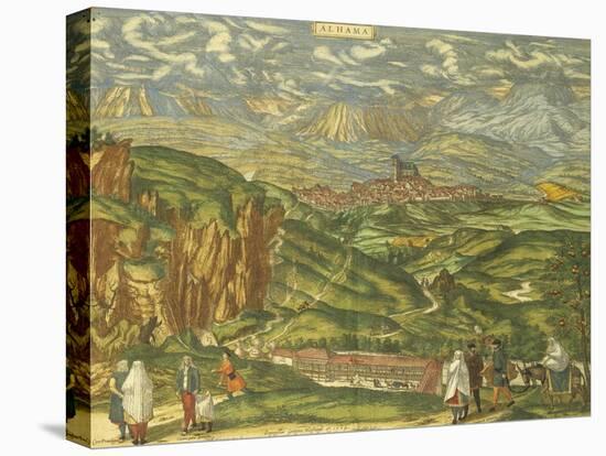 Map of Alhama De Granada from Civitates Orbis Terrarum-null-Stretched Canvas