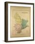 Map of Alpes Maritimes, France-null-Framed Giclee Print