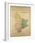 Map of Alpes Maritimes, France-null-Framed Giclee Print