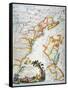 Map Of America, 1779-null-Framed Stretched Canvas