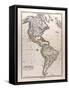 Map of America, 1872-null-Framed Stretched Canvas