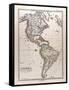 Map of America, 1872-null-Framed Stretched Canvas