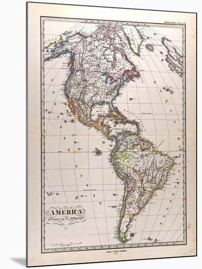 Map of America, 1872-null-Mounted Giclee Print