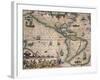 Map of America by Gerardo Mercatore, 1512-1594-null-Framed Giclee Print