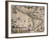 Map of America by Gerardo Mercatore, 1512-1594-null-Framed Giclee Print