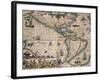 Map of America by Gerardo Mercatore, 1512-1594-null-Framed Giclee Print