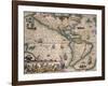 Map of America by Gerardo Mercatore, 1512-1594-null-Framed Giclee Print