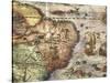 Map of America Created by Joan Blaeu, 1686, Details: Brazil and the Amazon-null-Stretched Canvas