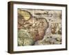 Map of America Created by Joan Blaeu, 1686, Details: Brazil and the Amazon-null-Framed Giclee Print