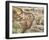 Map of America Created by Joan Blaeu, 1686, Details: Brazil and the Amazon-null-Framed Giclee Print