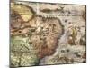 Map of America Created by Joan Blaeu, 1686, Details: Brazil and the Amazon-null-Mounted Giclee Print