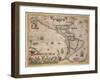 Map of America, from the Mercator "Atlas," Published by Jodocus Hondius, Amsterdam, 1606-null-Framed Giclee Print