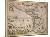 Map of America, from the Mercator "Atlas," Published by Jodocus Hondius, Amsterdam, 1606-null-Mounted Giclee Print