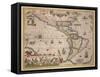 Map of America, from the Mercator "Atlas," Published by Jodocus Hondius, Amsterdam, 1606-null-Framed Stretched Canvas