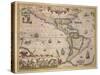 Map of America, from the Mercator "Atlas," Published by Jodocus Hondius, Amsterdam, 1606-null-Stretched Canvas