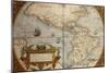 Map of America from Theatrum Orbis Terrarum-Abraham Ortelius-Mounted Giclee Print