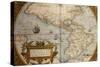Map of America from Theatrum Orbis Terrarum-Abraham Ortelius-Stretched Canvas