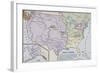 Map of America Showing Indian Tribes' Location-null-Framed Giclee Print