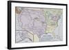 Map of America Showing Indian Tribes' Location-null-Framed Giclee Print