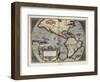 Map of America-Abraham Ortelius-Framed Art Print