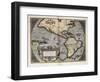 Map of America-Abraham Ortelius-Framed Art Print