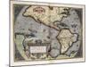Map of America-Abraham Ortelius-Mounted Art Print